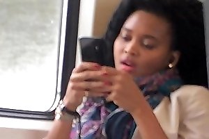 Girl Sitting On Train Unnoticed