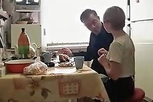 Sr Daughter Serves Daddy Her Pussy For Supper